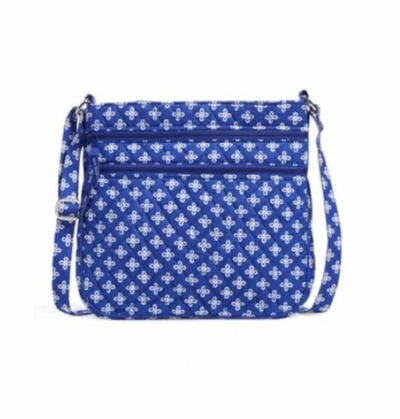 Vera Bradley Cotton Triple Zip Hipster Royal White Concerto New with Tag