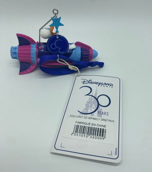 Disney 30th Disneyland Paris Donald Astro Spaceship Christmas Ornament New Tag