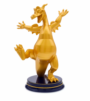 Disney Parks WDW 50th Celebration Epcot Figment Golden Statue New with Box