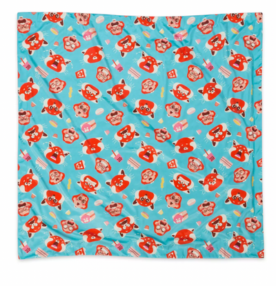 Disney Pixar 2022 Turning Red Movie Red Panda Baby Blanket and Plush Bag New Tag