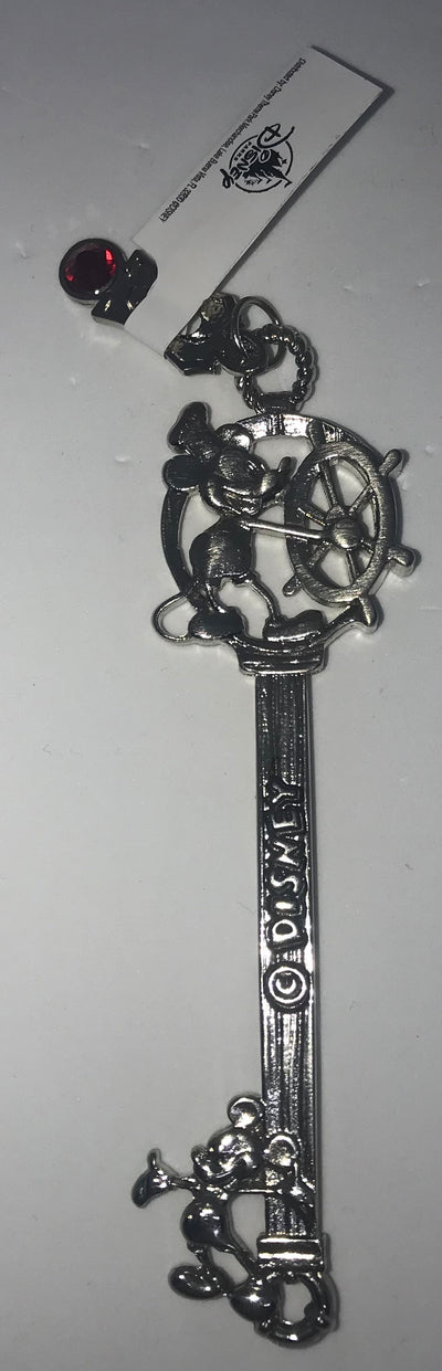Disney Parks Metal Key Walt Disney World Mickey Mouse Steamboat New with Pouch