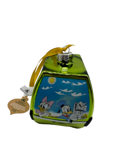 Disney Parks Skyliner Donald Friends Scrooge Glass Christmas Ornament New w Tag