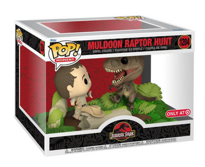 Funko POP! Moments Jurassic Park Muldoon Raptor Hunt Exclusive New With Box