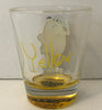 M&M's World Yellow Poses Clear Shot Glass New