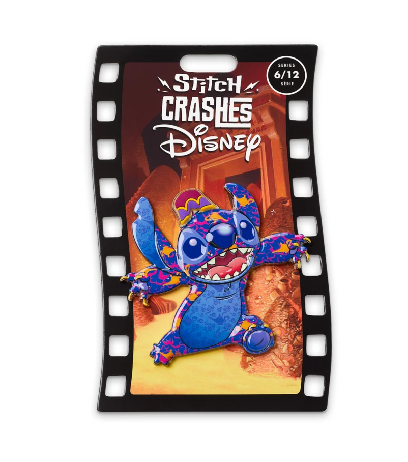 Disney Stitch Crashes Aladdin Pin Limited New with Card