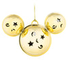 Disney Parks Mickey Mouse Bell Ornament Gold Christmas New With Tags