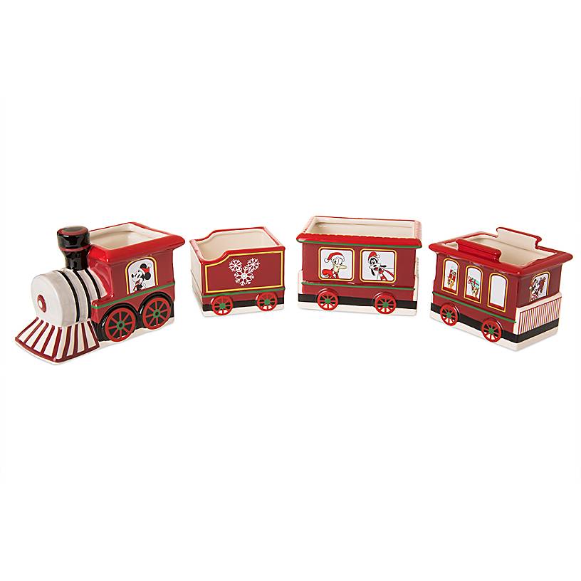 Disney Store Mickey Mouse and Friends Holiday Train Mini Bowl Set New with Box