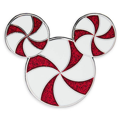 Disney Parks Mickey Mouse Icon Peppermint Holiday Pin New with Card