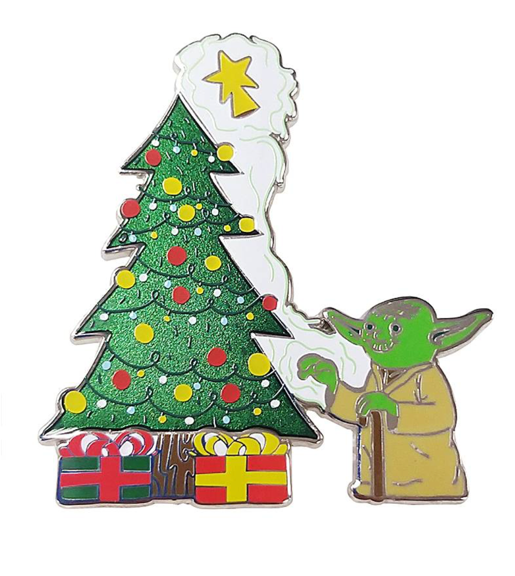 Disney Parks Star Wars Yoda Christmas Holiday Pin New with Card