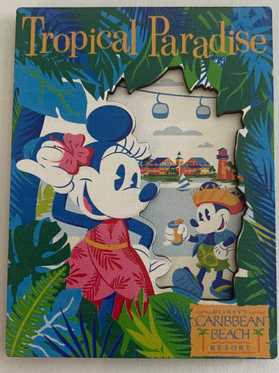 Disney Parks Caribbean Beach Resort Mickey Minnie Tropical Paradise Magnet New