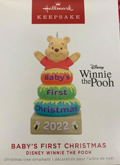 Hallmark 2022 Disney Winnie the Pooh Baby First Christmas Ornament New With Box