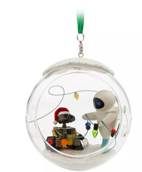 Disney Sketchbook WALL•E and E.V.E. Dome Christmas Ornament New With Tag