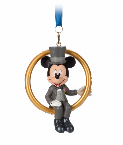 Disney Mickey Groom Wedding Ring Sketchbook Christmas Ornament New with Tag