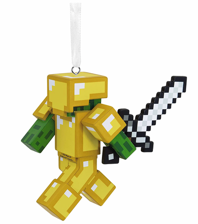 Hallmark Minecraft Zombie with Sword and Armor Christmas Ornament New with Box