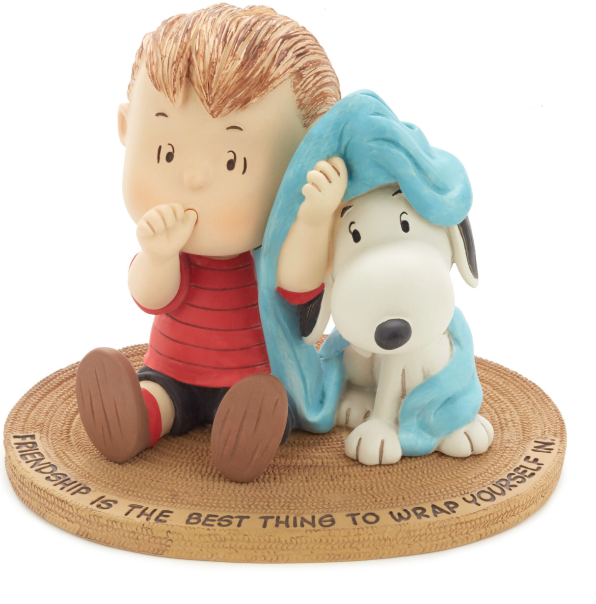 Hallmark Peanuts Linus and Snoopy Wrapped in Friendship Mini Figurine New
