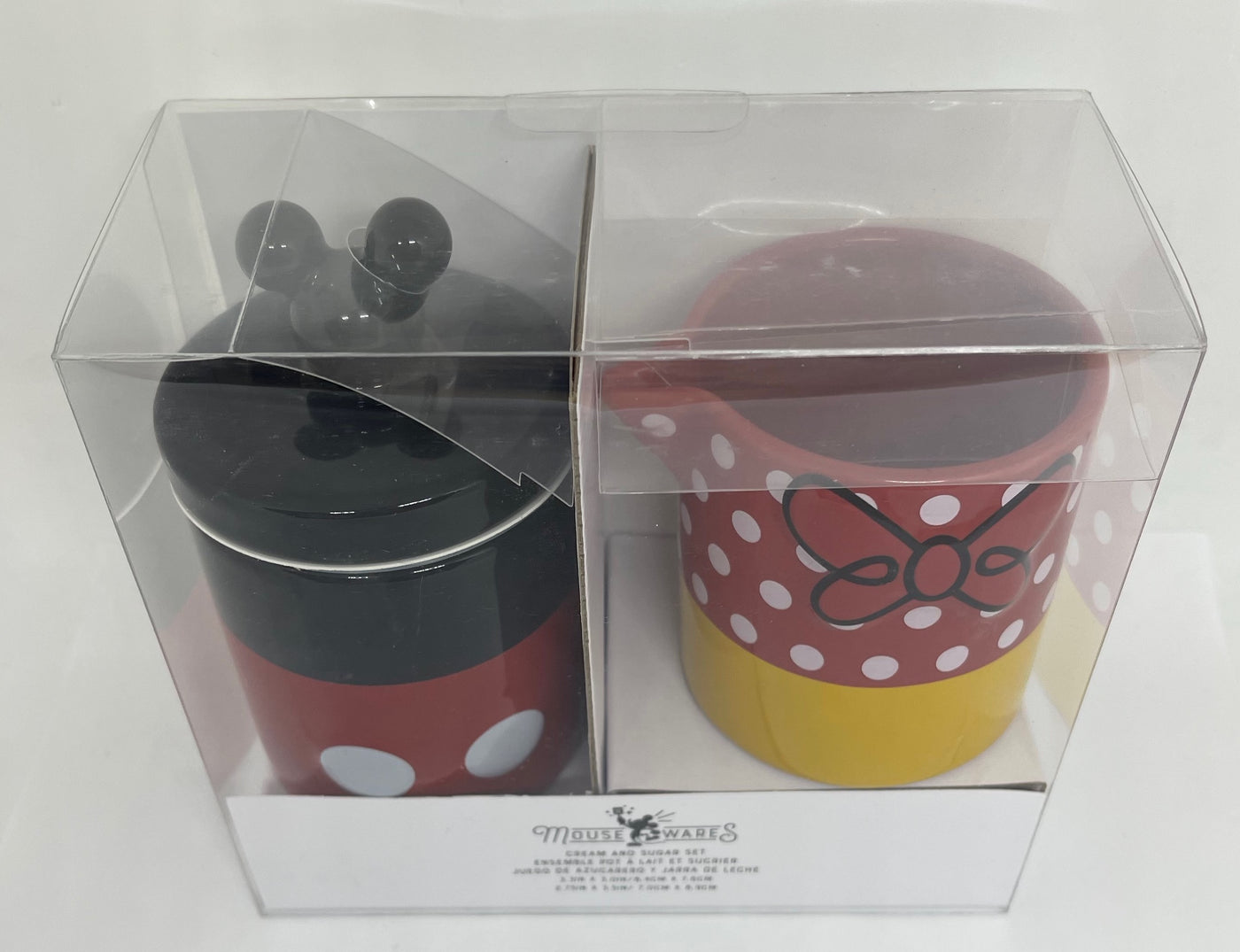Disney Parks Mouse Wares Mickey and Minnie Cream and Sugar Set New with Box
