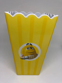 M&M's World Yellow Popcorn Container New