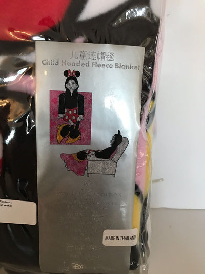 Disney Parks Minnie Child Hooded Fleece Blanket New Sealed