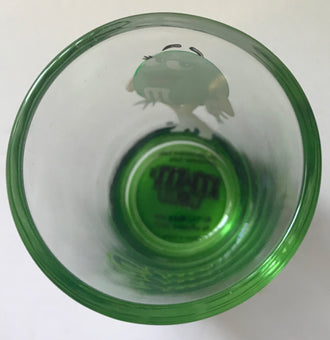 M&M's World Green Poses Clear Shot Glass New