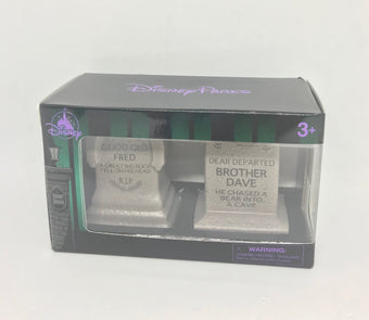 Disney Parks Haunted Mansion Tombstone Salt and Pepper Shaker Set New with Box