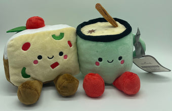 Hallmark Better Together Fruitcake and Eggnog Magnetic Plush New with Tag