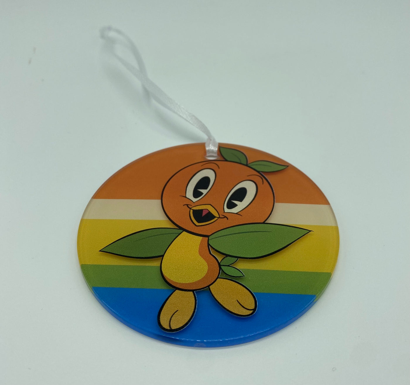 Disney WDW Florida Orange Bird Rainbow Acrylic Christmas Ornament New with Tag