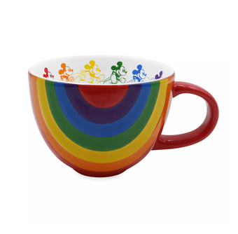 Disney Parks Rainbow Collection Mickey Ceramic Coffee Mug New