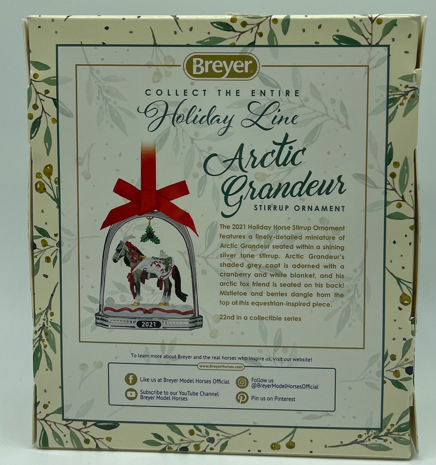 Breyer Horses 2021 Artic Grandeur Holiday Horse Stirrup Christmas Ornament New