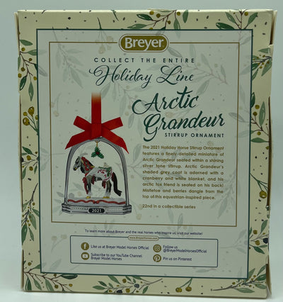 Breyer Horses 2021 Artic Grandeur Holiday Horse Stirrup Christmas Ornament New