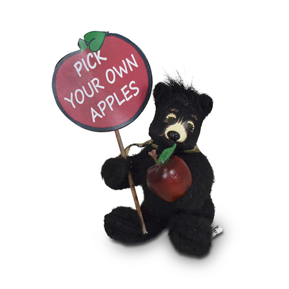 Annalee Dolls 2022 Thanksgiving Fall 6in Apple Picking Bear Cub Plush New w Tag