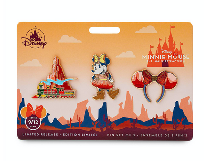 Disney Minnie The Main Attraction Big Thunder Mountain Pin Set New with Card