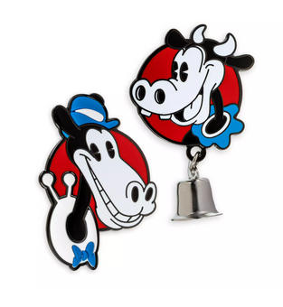 Disney Disney100 Decades Clarabelle Cow and Horace Horsecollar Pin Set New Card