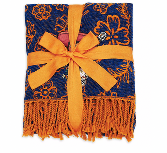 Disney Pixar Coco Miguel Appliqué Marigold Pattern Throw Blanket New with Tag