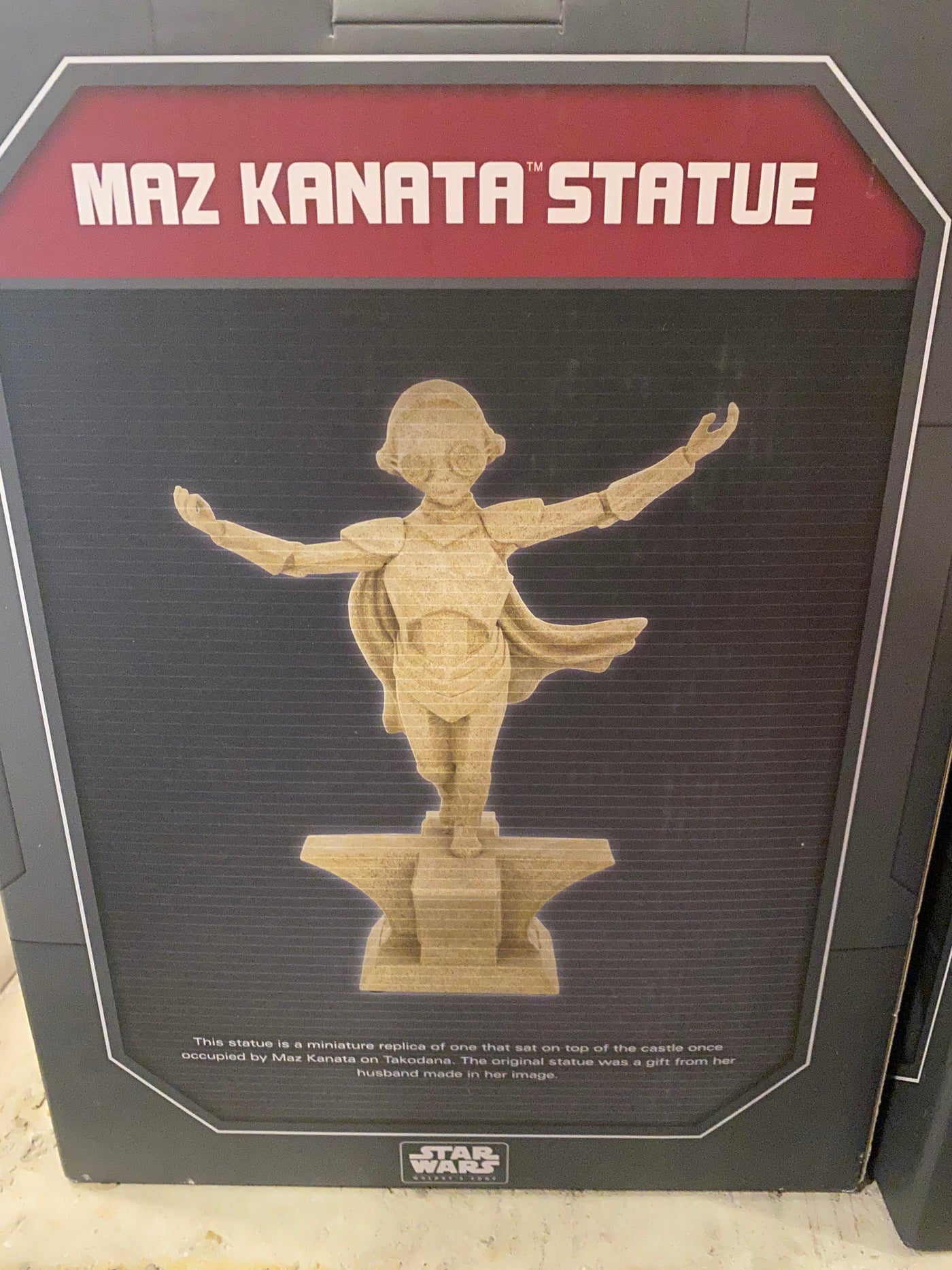 Disney Parks Star Wars Galaxy's Edge Maz Kanata Statue Figurine New Box