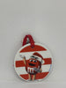M&M's World Yellow and Red Ceramic Disc Christmas Ornament New with Tag