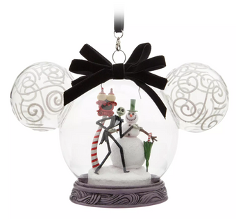 Disney Sketchbook Jack Skellington Dome Christmas Ornament New With Tag