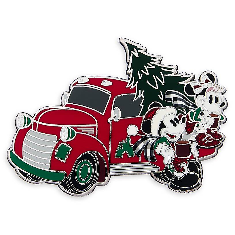 Disney Parks Yuletide Farmhouse Mickey Minnie Holiday Truck Pin New with Card