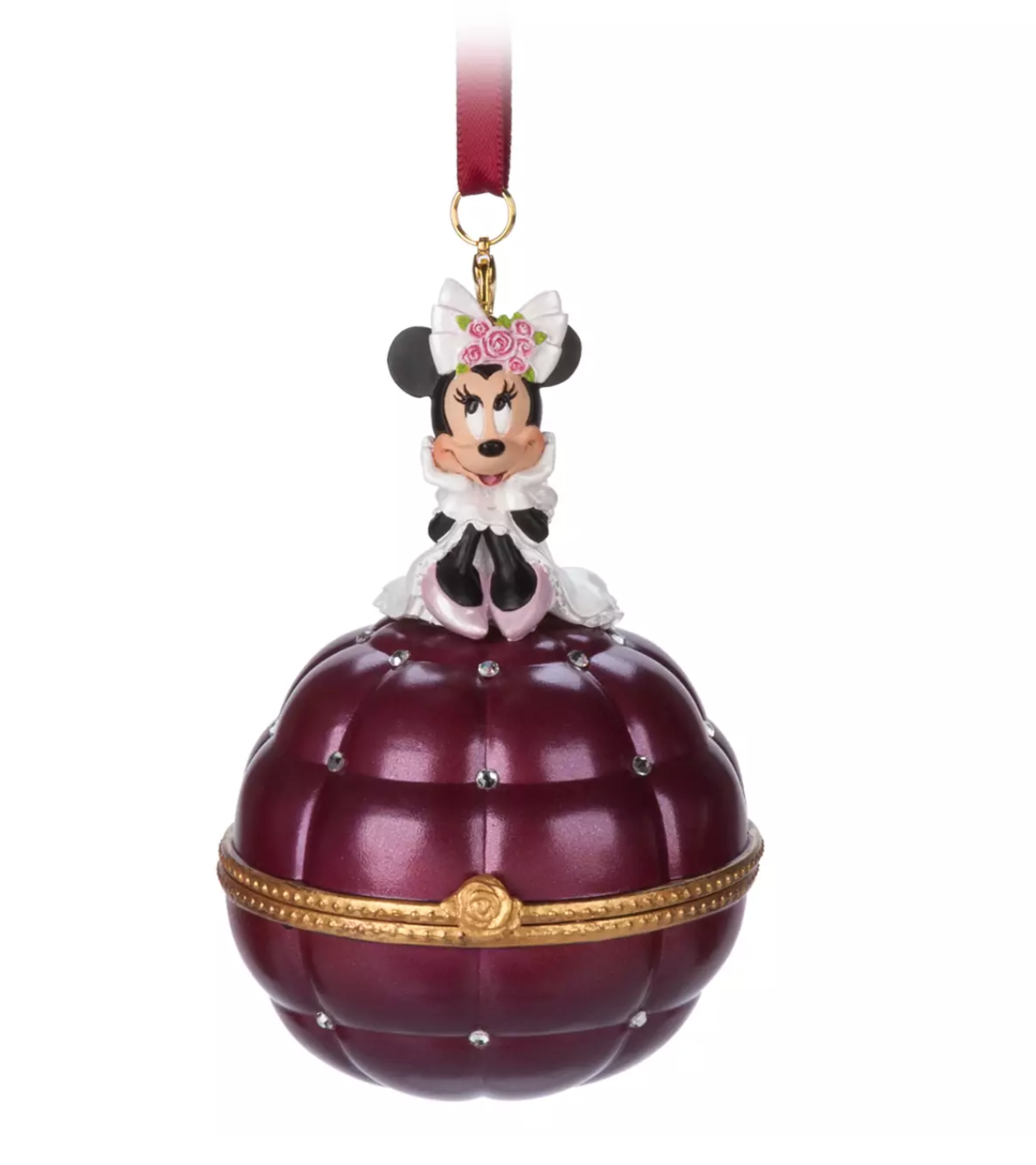 Disney Sketchbook Minnie Engagement Ring Box Christmas Ornament New with Box