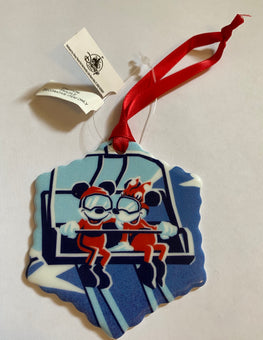 Disney Parks Epcot Mickey Minnie Norway Snowflake Christmas Ornament New W Tag