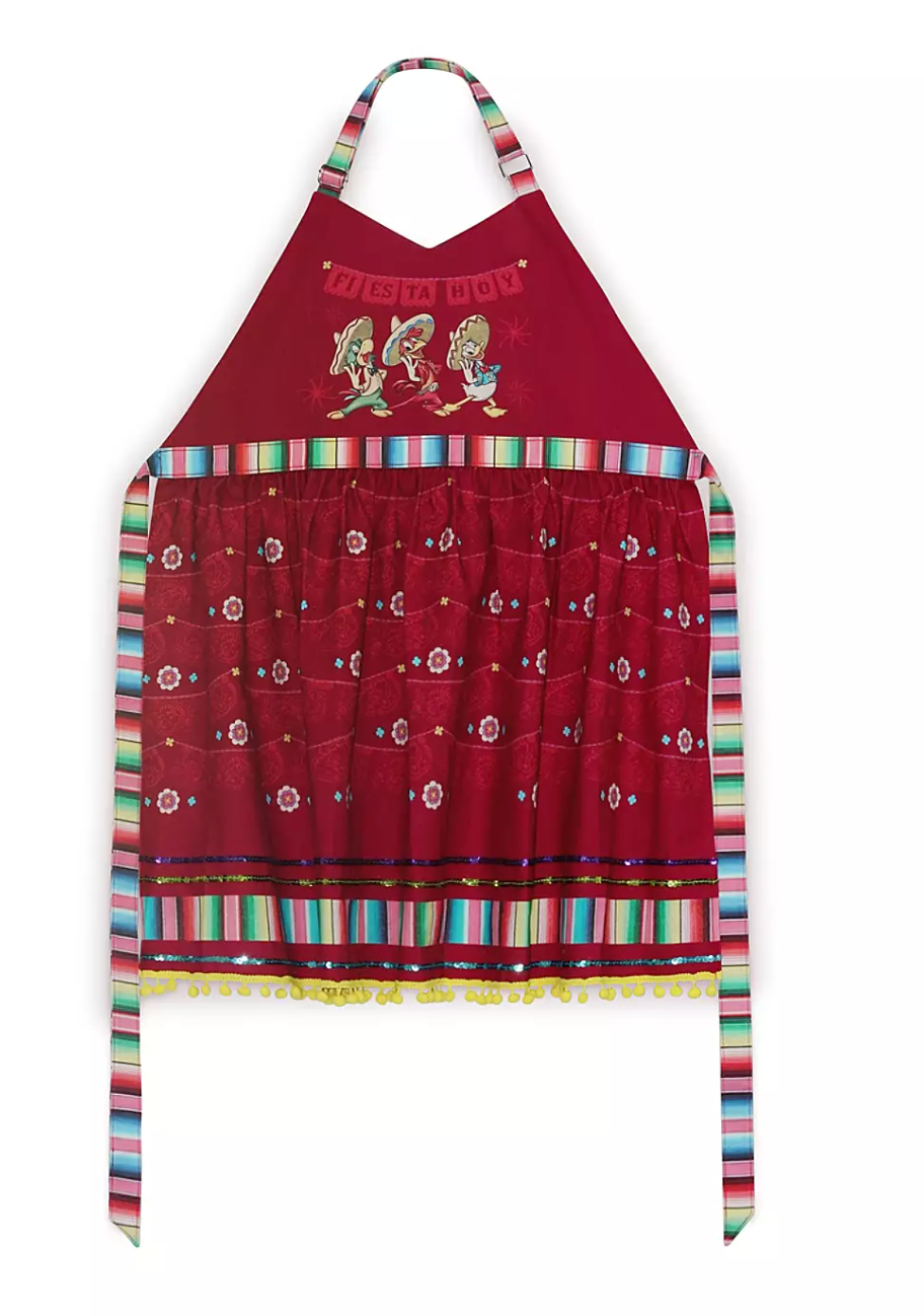 Disney Parks Three Caballeros Fiesta Hoy Adult Kitchen Apron New with Tags