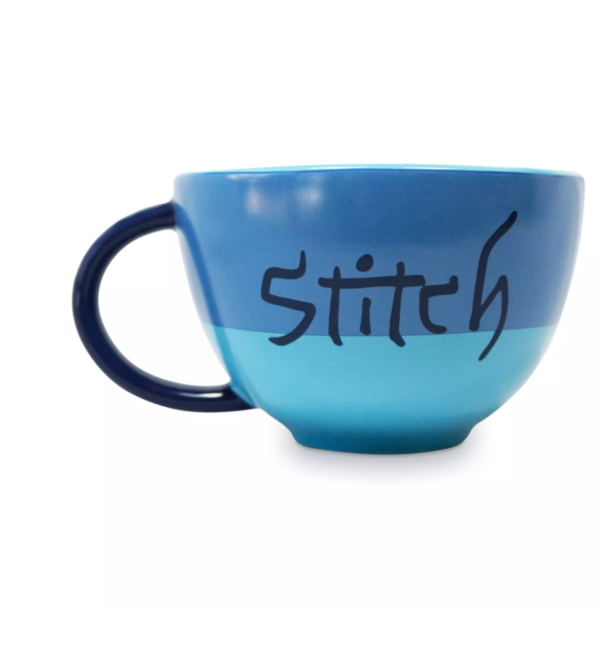 Disney Parks Stitch Half Face Ceramic Mug Cup New
