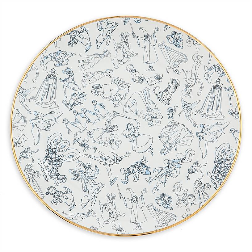 Disney Parks Ink & Paint Ceramic Dinner Plate New