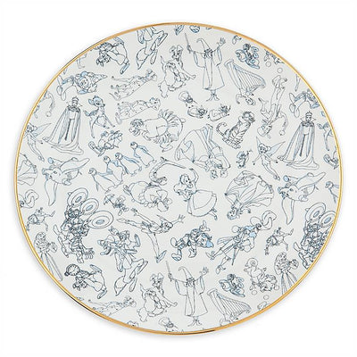 Disney Parks Ink & Paint Ceramic Dinner Plate New