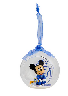 Disney Parks Disneyland Paris Mickey First Christmas Hanging Ornament New Box