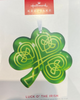 Hallmark 2022 Luck o’ the Irish Shamrock Glass Christmas Ornament New With Box