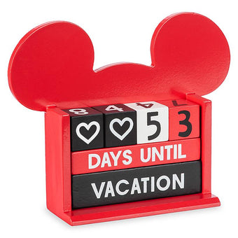 Disney Mickey Countdown Block Calendar Days Until Vacation New with Box