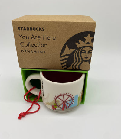 Starbucks Coffee You Are Here London England Ceramic Mug Ornament New with Box