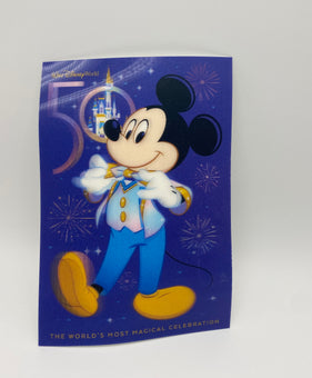 Disney WDW 50th Magical Celebration Mickey Lenticular Postcard New