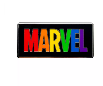 Disney Parks Rainbow Collection Marvel Logo Pin New with Card