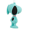 Hallmark Peanuts Snoopy Aqua Blue Glitter Ornament New With Tag